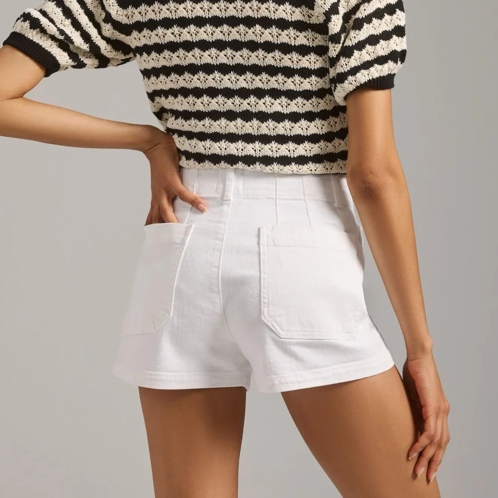 Anthropologie Maeve Colette White Denim Shorts 18W - Picture 5 of 5